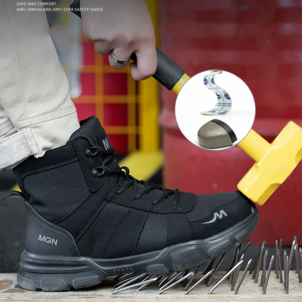 Work Boots Indestructible Safety Shoes Men Steel Toe Shoes Puncture-Proof Sneakers Male Footwear Shoes Women Non Slip Work Shoes - Image 3