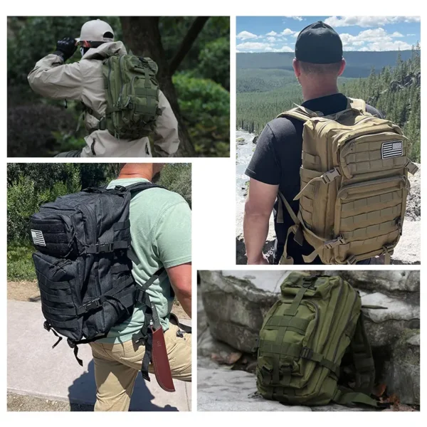 50L/25L Tactical Backpack Men's Travel Large Capacity Rucksacks Men Waterproof Outdoor Sports Multi-functional Bags - Image 6