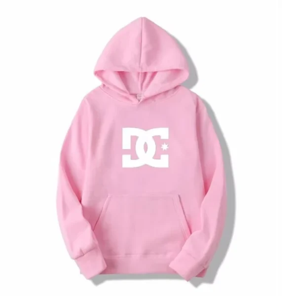 DC Letter Men's Hoodie Men's and Women's Fashion Simple Long Sleeve Sweatshirt Autumn and Winter Street Trend Large Gym Hoodie - Image 5