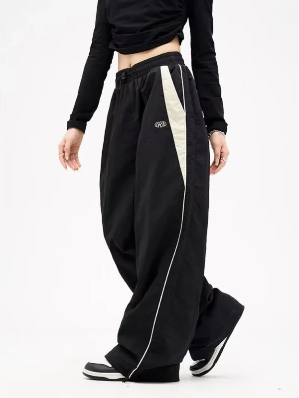 Y2k Wide Leg Cargo Pants Women Casual Loose Drawstring Trousers Streetwear Hip Hop Sweatpants 2024 Female Vintage Baggy Joggers - Image 3