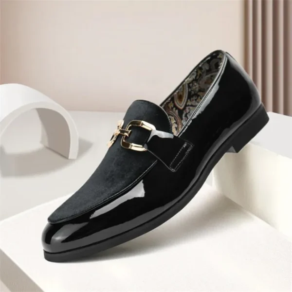 Men's Casual Leather Shoes Mens Fashion Patchwork Party Wedding Loafers Moccasins Men Slip-on Light Comfortable Driving Flats - Image 3