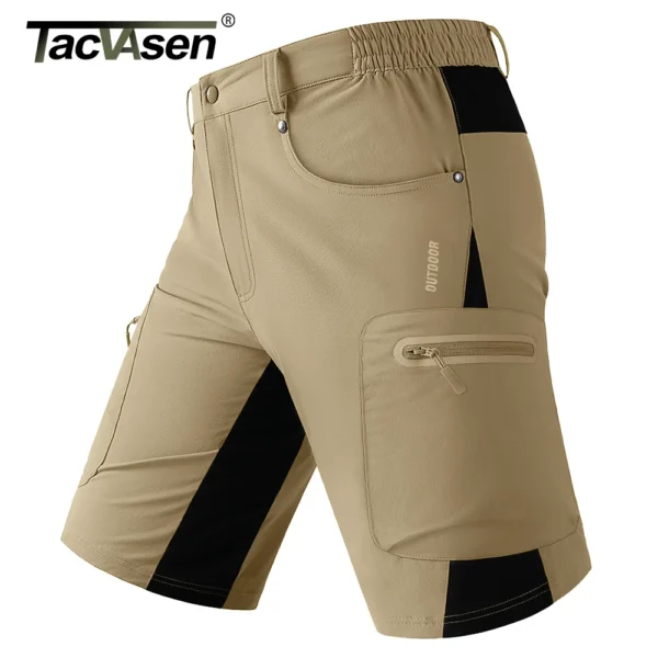 TACVASEN Quick Dry Cargo Shorts Mens Lightweight Work Cargo Shorts Multi Pockets Waterproof Outdoor Hiking Fishing Shorts Male - Image 6