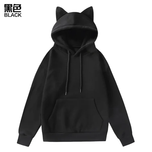 2024 New Winter Men's Hoodie Sweater Pullover South Korea Fashion Men's Cat Ears Cute Japanese Top Personality Sweatshirt Women - Image 6