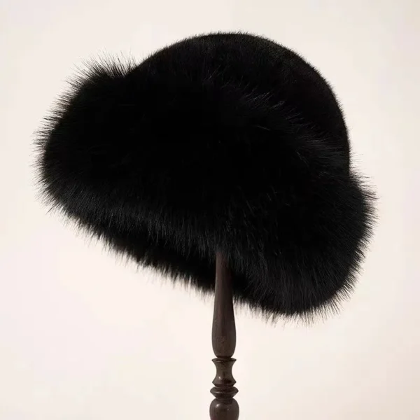 Autumn And Winter 2024 New Women's Fashion Fur Cap Fur Hat Fur Hats Mongolian Hat Brimless Plush Fluffy Skiing Riding Warm Caps - Image 6