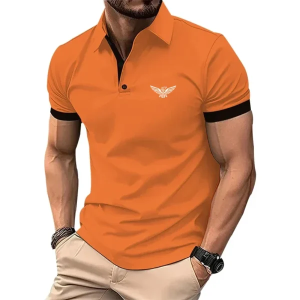 New Polo Shirt Men Summer Men's Shorts Sleeve Polo Men Tee Shirt - Image 3