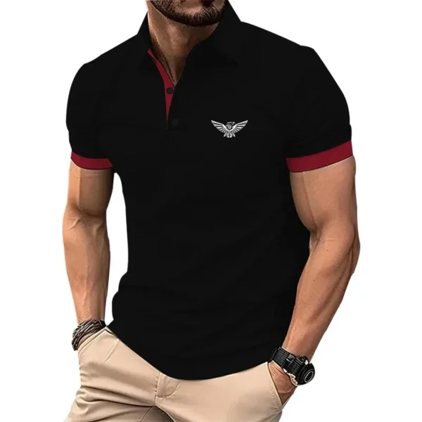 New Polo Shirt Men Summer Men's Shorts Sleeve Polo Men Tee Shirt - Image 5