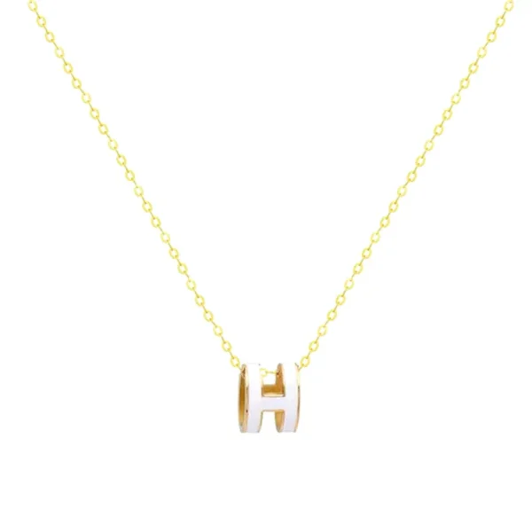 H Letter Necklace Female Simple Temperament All Clavicle Chain Internet Red Accessories H Pendant Drop Oil Letter Necklace 2023 - Image 4