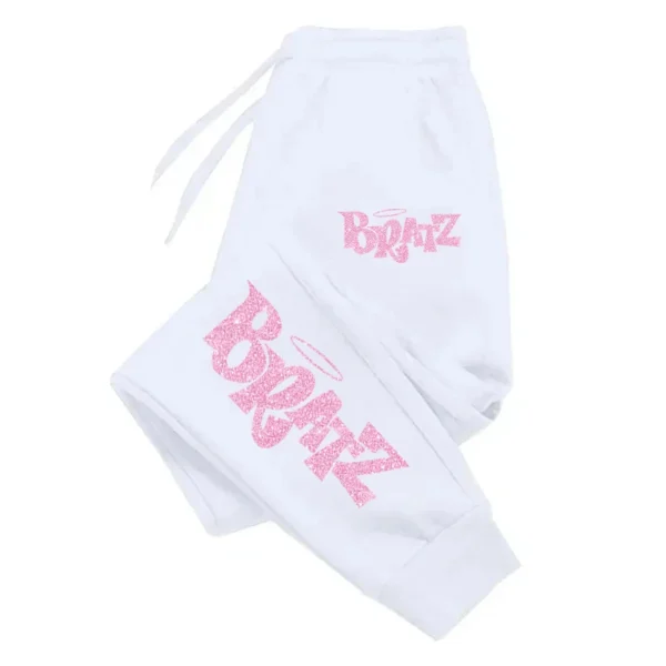 Bratz Pink Printing Sweatpants Woman Casual Pocket Drawstring Pants Baggy Gym Jogger Tracksuit Sweat Trouser Couple Clothes - Image 4