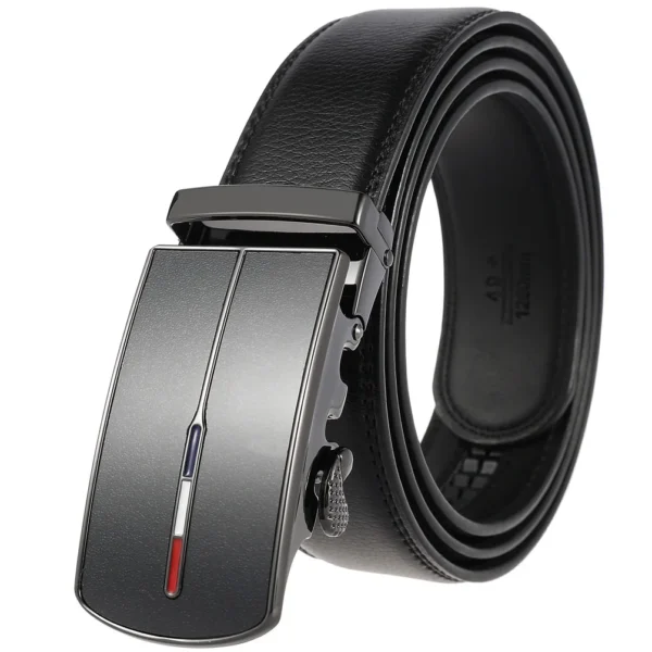 Men's Leather Belts Fashion Automatic Buckle Cowskin Male Belts Luxury Designer Black Brown 3.5cm - Image 5