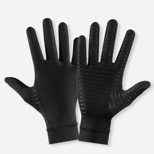 Copper Compression Arthritis Gloves Black Hand Gloves Hand Wrist Support Non-Slip Unisex Gloves Finger Joint Wrist Pain Relief - Image 3