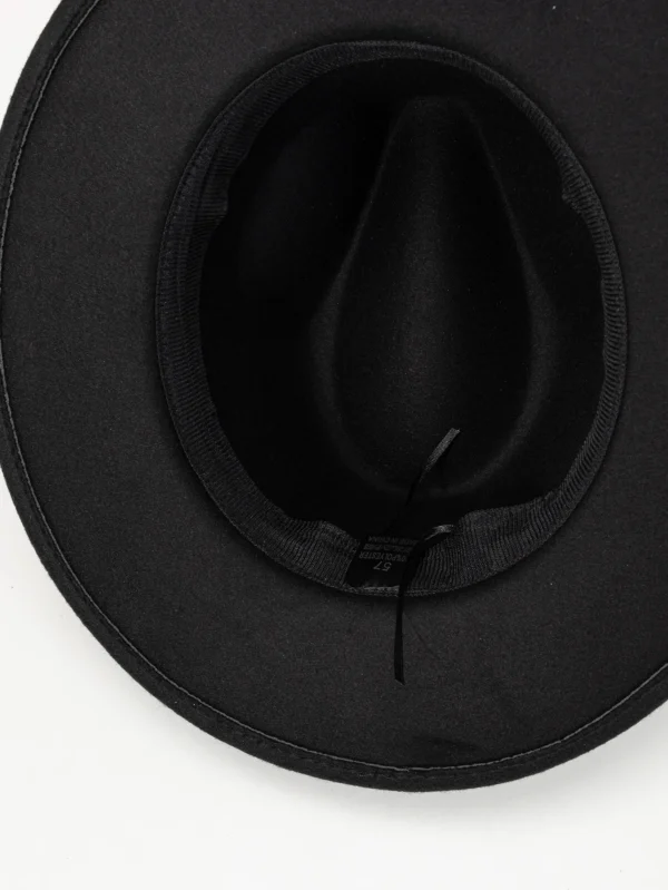 Autumn and winter men and women's new large brimmed hats, fashionable woolen jazz hats, English style top hats - Image 2