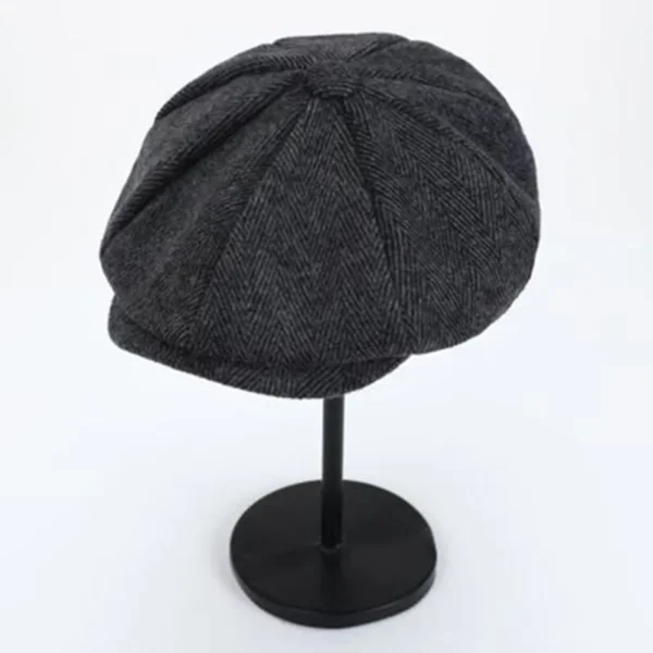 Retro Newsboy Caps Men Octagonal Hats British Painters Hats Autumn Winter Berets Herringbone Flat Caps Hip Hop Berets gorras - Image 3