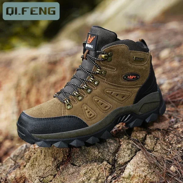 PLUS SIZE Unisex High-Top Adventure Sneakers Durable Grip Non-Slip Lace-Up Comfort Ideal for Outdoor Hiking Boots Men Footwear