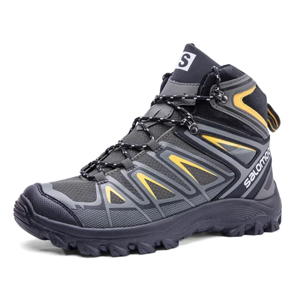 Outdoor Men Climbing Hiking Shoes Lightweight Anti Slip Waterproof Mens Boots Comfortable Hunting Trekking Camping Shoes Size 48 - Image 3