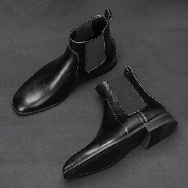 40~46 Chelsea Boots Men 2024 Brand Comfortable Fashion Leather Men Boots #KD431 - Image 3