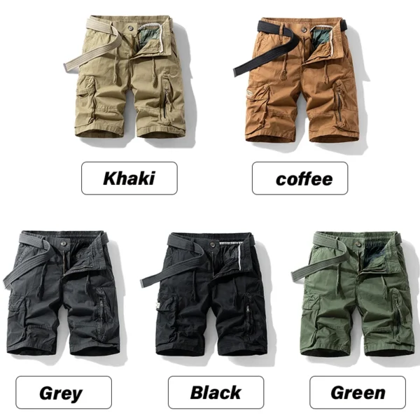 New Summer Men Cargo Shorts Mens Fashion Cotton Beach Multi Pocket Shorts Man Spring Casual Joggers Shorts Male Dropshipping - Image 5