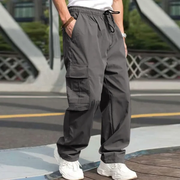 Autumn new multi pocket workwear pants, men's pants, straight tube multifunctional men's casual pants, oversized men's pants - Image 2